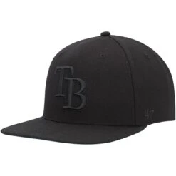 Men's Tampa Bay Rays '47 Black On Black Sure Shot Captain Snapback Hat -BigLeagueCaps Store mens 47 tampa bay rays black on black sure shot captain snapback hat ss5 p 200021593pv 3u vmfrsryglhjb1wbioqndv 5ahq46csbkurrpwmmsfy