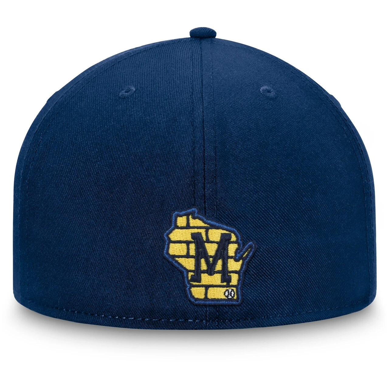 Men's Milwaukee Brewers Fanatics Branded Navy Team Core Fitted Hat - Image 4