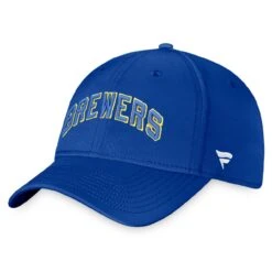 Men's Milwaukee Brewers Fanatics Branded Royal Cooperstown Core Flex Hat