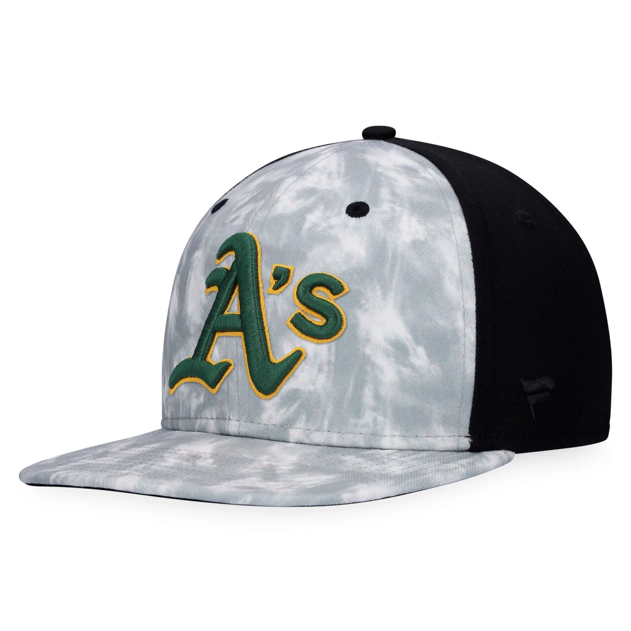 Men's Oakland Athletics Majestic Gray Smoke Dye Snapback Hat 3 Men's Oakland Athletics Majestic Gray Smoke Dye Snapback Hat