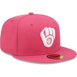 Men's Milwaukee Brewers New Era Beetroot Logo 59FIFTY Fitted Hat -BigLeagueCaps Store mens new era beetroot milwaukee brewers logo 59fifty fitted hat pi4691000 altimages ff 4691350 900963ee138df58e40f9alt3 full