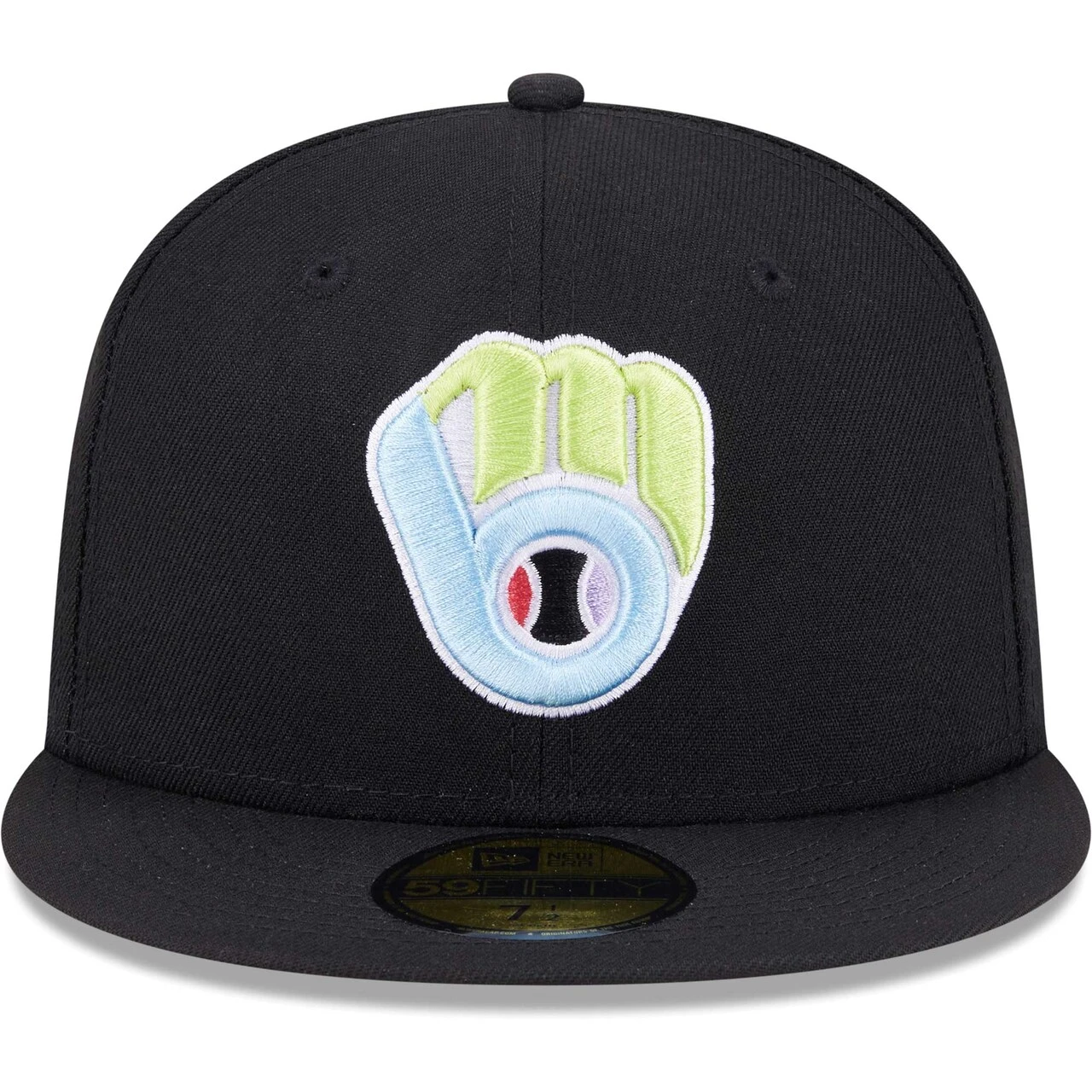 Men's Milwaukee Brewers New Era Black Multi-Color Pack 59FIFTY Fitted Hat 4 Men's Milwaukee Brewers New Era Black Multi-Color Pack 59FIFTY Fitted Hat - Image 2