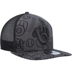 Men's Milwaukee Brewers New Era Black Repeat A-Frame 9FIFTY Trucker Snapback Hat 8 Men's Milwaukee Brewers New Era Black Repeat A-Frame 9FIFTY Trucker Snapback Hat -BigLeagueCaps Store mens new era black milwaukee brewers repeat a frame 9fifty trucker snapback hat ss5 p 4961101pv 3u zfqrpokcopcpbel8wzdkv gy9y4ejfos4dgch1a8xk