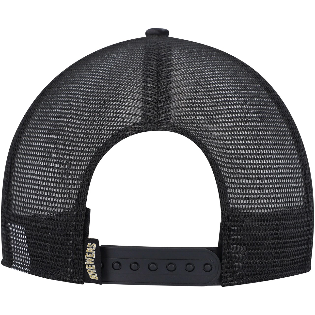 Men's Milwaukee Brewers New Era Black Repeat A-Frame 9FIFTY Trucker Snapback Hat 6 Men's Milwaukee Brewers New Era Black Repeat A-Frame 9FIFTY Trucker Snapback Hat - Image 4