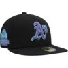 Men's Oakland Athletics New Era Black 40th Anniversary Black Light 59FIFTY Fitted Hat -BigLeagueCaps Store mens new era black oakland athletics 40th anniversary black light 59fifty fitted hat ss5 p 4788548pv 1u rh14zijfkyq4e31zby5tv bz7drdvxumr4wk3dadcn