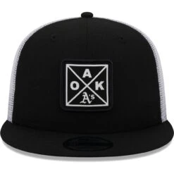 Men's Oakland Athletics New Era Black Vert Squared Trucker 9FIFTY Hat -BigLeagueCaps Store mens new era black oakland athletics vert squared trucker 9fifty hat ss5 p 4851079pv 2u vqkmgvf8a7vonyp1ezfxv p71929olpeog0kunoxbd