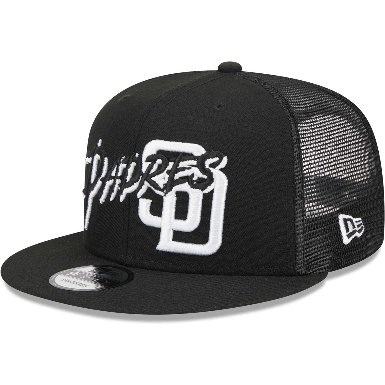 Men's San Diego Padres New Era Black Street Trucker 9FIFTY Snapback Hat 5 Men's San Diego Padres New Era Black Street Trucker 9FIFTY Snapback Hat - Image 3