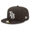 Men's Tampa Bay Rays New Era Black Team Logo 59FIFTY Fitted Hat -BigLeagueCaps Store mens new era black tampa bay rays team logo 59fifty fitted hat pi4733000 altimages ff 4733502 b94ba394c452bd4ab972alt1 full