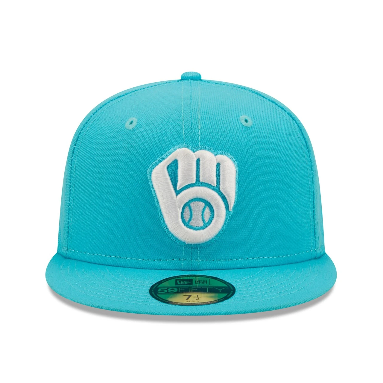 Men's Milwaukee Brewers New Era Blue Vice Highlighter Logo 59FIFTY Fitted Hat 4 Men's Milwaukee Brewers New Era Blue Vice Highlighter Logo 59FIFTY Fitted Hat - Image 2