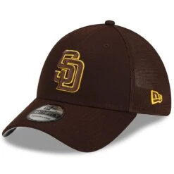 Men's San Diego Padres New Era Brown 2023 Batting Practice 39THIRTY Flex Hat