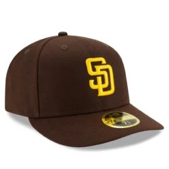Men's San Diego Padres New Era Brown Authentic Collection On-Field Low Profile 59FIFTY Fitted Hat -BigLeagueCaps Store mens new era brown san diego padres authentic collection on field low profile 59fifty fitted hat pi3733000 altimages ff 3733645 4ae58a5f4532fcfa203falt3 full