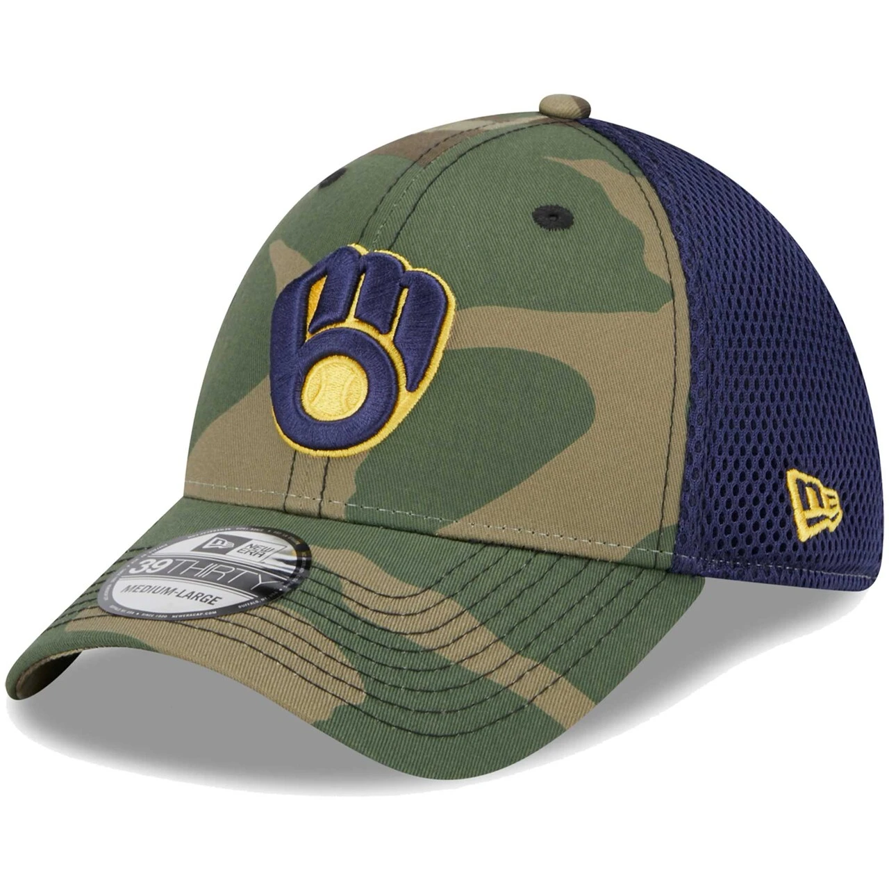 Men's Milwaukee Brewers New Era Camo Team Neo 39THIRTY Flex Hat 3 Men's Milwaukee Brewers New Era Camo Team Neo 39THIRTY Flex Hat