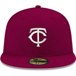 Men's Minnesota Twins New Era Cardinal White Logo 59FIFTY Fitted Hat -BigLeagueCaps Store mens new era cardinal minnesota twins white logo 59fifty fitted hat pi4692000 altimages ff 4692872 edd82cc638ae476f9047alt2 full