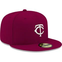 Men's Minnesota Twins New Era Cardinal White Logo 59FIFTY Fitted Hat -BigLeagueCaps Store mens new era cardinal minnesota twins white logo 59fifty fitted hat pi4692000 altimages ff 4692872 edd82cc638ae476f9047alt3 full