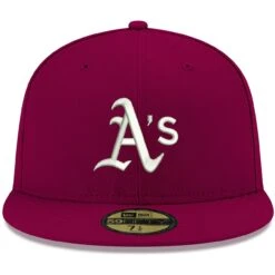 Men's Oakland Athletics New Era Cardinal White Logo 59FIFTY Fitted Hat -BigLeagueCaps Store mens new era cardinal oakland athletics white logo 59fifty fitted hat pi4208000 altimages ff 4208790 e04b4be322652cb7251dalt2 full