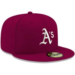 Men's Oakland Athletics New Era Cardinal White Logo 59FIFTY Fitted Hat -BigLeagueCaps Store mens new era cardinal oakland athletics white logo 59fifty fitted hat pi4208000 altimages ff 4208790 e04b4be322652cb7251dalt3 full