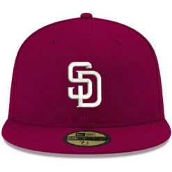 Men's San Diego Padres New Era Cardinal White Logo 59FIFTY Fitted Hat -BigLeagueCaps Store mens new era cardinal san diego padres white logo 59fifty fitted hat pi4208000 altimages ff 4208792 b455cd0bb6cbadc796b4alt2 full