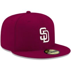 Men's San Diego Padres New Era Cardinal White Logo 59FIFTY Fitted Hat -BigLeagueCaps Store mens new era cardinal san diego padres white logo 59fifty fitted hat pi4208000 altimages ff 4208792 b455cd0bb6cbadc796b4alt3 full