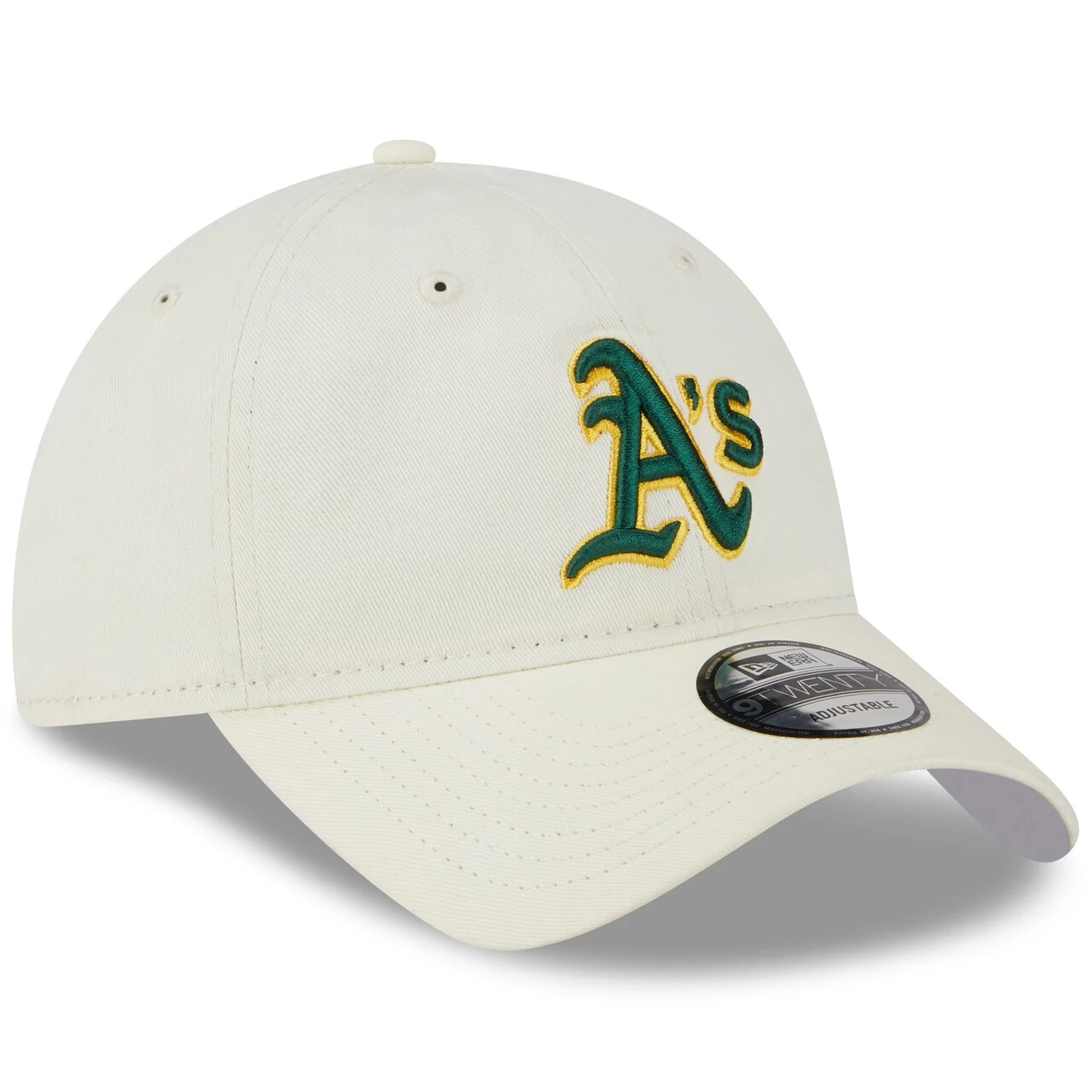 Men's Oakland Athletics New Era Cream Chrome Core Classic 9TWENTY Adjustable Hat 5 Men's Oakland Athletics New Era Cream Chrome Core Classic 9TWENTY Adjustable Hat - Image 3