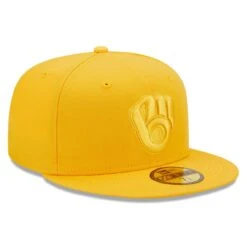 Men's Milwaukee Brewers New Era Gold Tonal 59FIFTY Fitted Hat -BigLeagueCaps Store mens new era gold milwaukee brewers tonal 59fifty fitted hat ss5 p 4796636pv 3u rk8kbumfnwd7vrz9eao4v rdrhc7obehazyjqhlkry