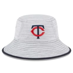 Men's Minnesota Twins New Era Gray Game Bucket Hat