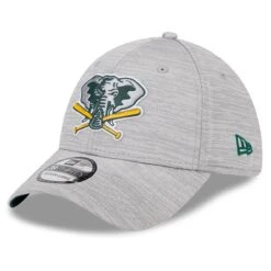 Men's Oakland Athletics New Era Gray 2023 Clubhouse 39THIRTY Flex Hat
