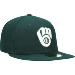 Men's Milwaukee Brewers New Era Green White Logo 59FIFTY Fitted Hat -BigLeagueCaps Store mens new era green milwaukee brewers white logo 59fifty fitted hat pi4208000 altimages ff 4208708 d3d63f19ecf62bed8c63alt3 full
