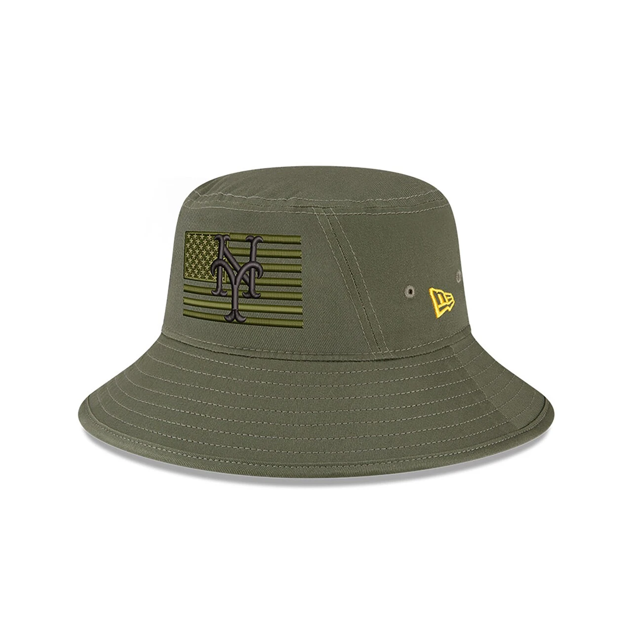 Men's New York Mets New Era Green 2023 Armed Forces Day Bucket Hat 3 Men's New York Mets New Era Green 2023 Armed Forces Day Bucket Hat