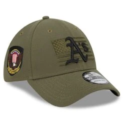 Men's Oakland Athletics New Era Green 2023 Armed Forces Day 39THIRTY Flex Hat