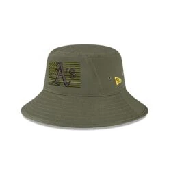 Men's Oakland Athletics New Era Green 2023 Armed Forces Day Bucket Hat