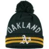 Men's Oakland Athletics New Era Green Arch Cuffed Knit Hat With Pom -BigLeagueCaps Store mens new era green oakland athletics arch cuffed knit hat with pom pi3943000 ff 3943953 6798e7f2faed5d76ea97 full