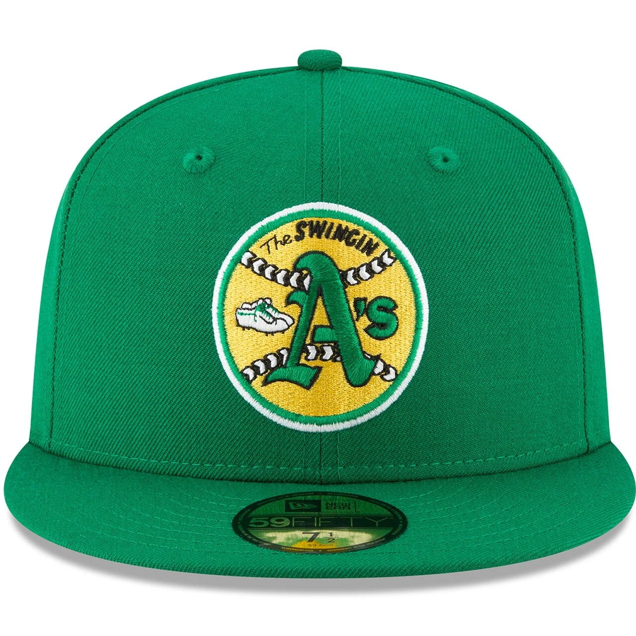 Men's Oakland Athletics New Era Green Cooperstown Collection Wool 59FIFTY Fitted Hat 4 Men's Oakland Athletics New Era Green Cooperstown Collection Wool 59FIFTY Fitted Hat - Image 2