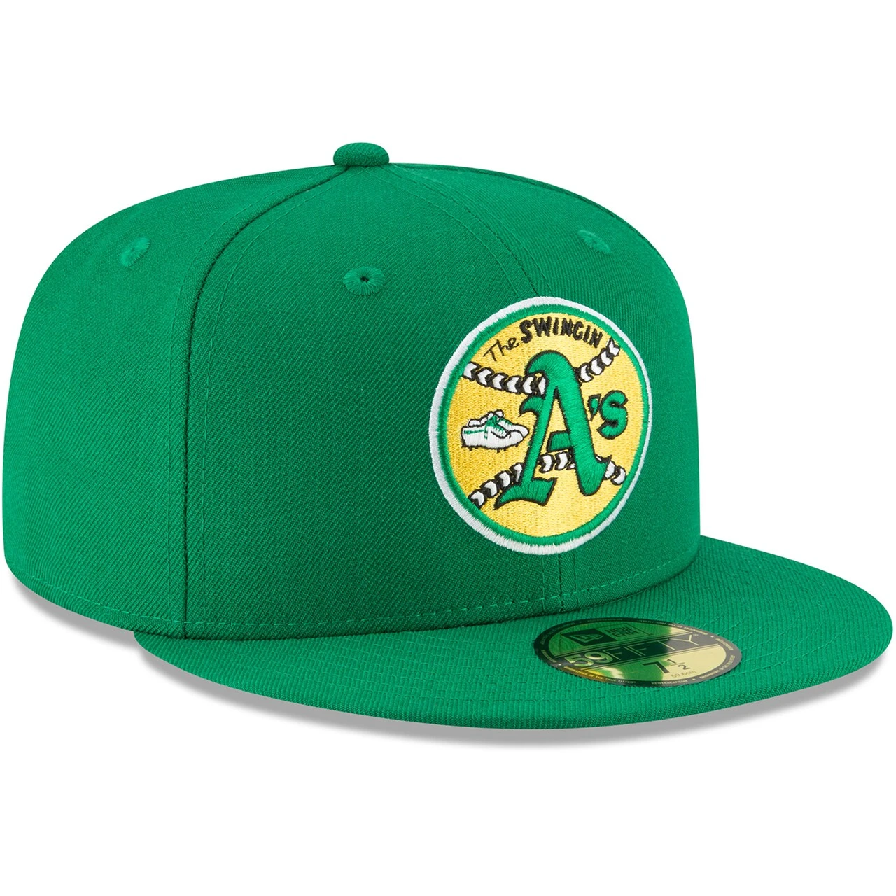 Men's Oakland Athletics New Era Green Cooperstown Collection Wool 59FIFTY Fitted Hat 5 Men's Oakland Athletics New Era Green Cooperstown Collection Wool 59FIFTY Fitted Hat - Image 3