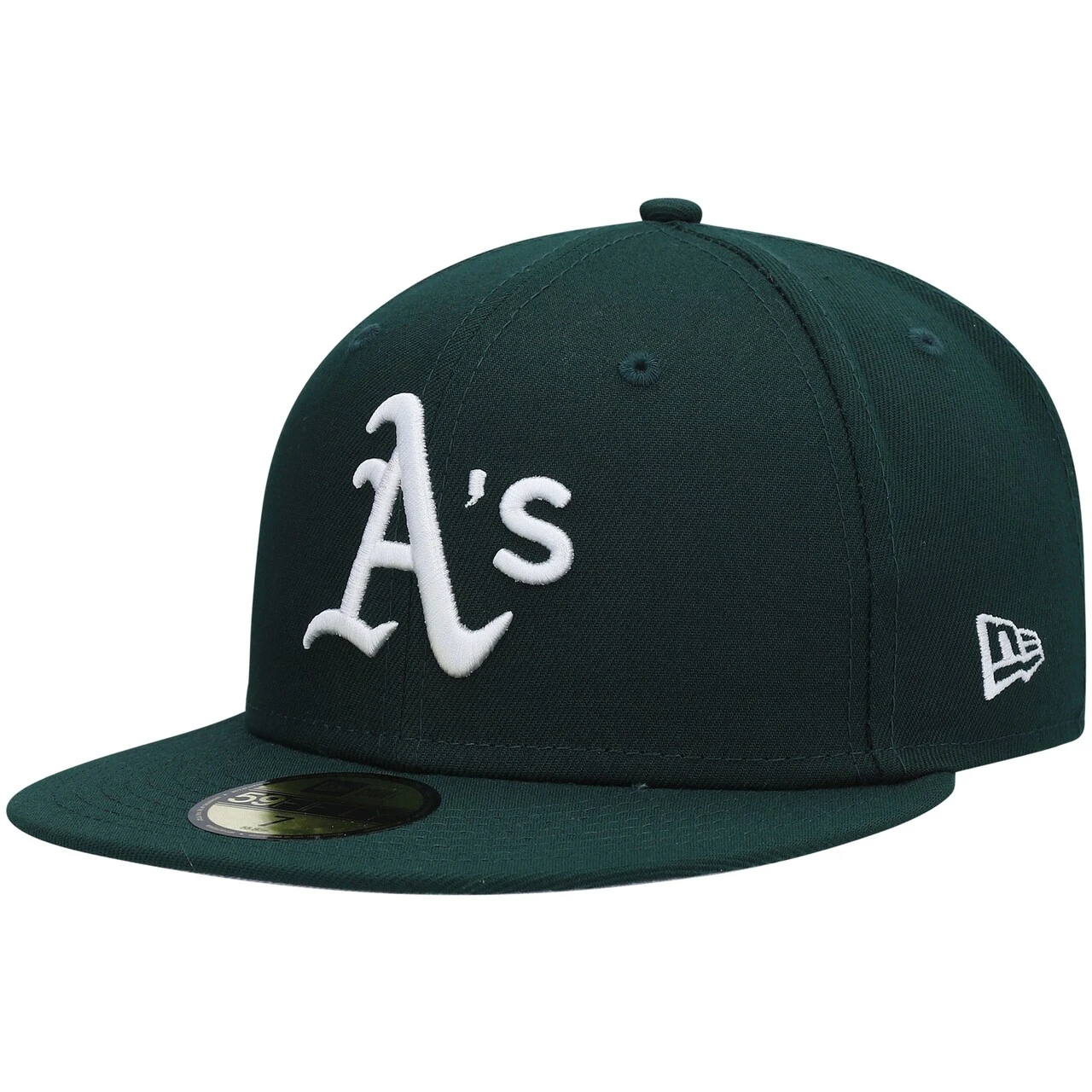 Men's Oakland Athletics New Era Green White Logo 59FIFTY Fitted Hat 3 Men's Oakland Athletics New Era Green White Logo 59FIFTY Fitted Hat