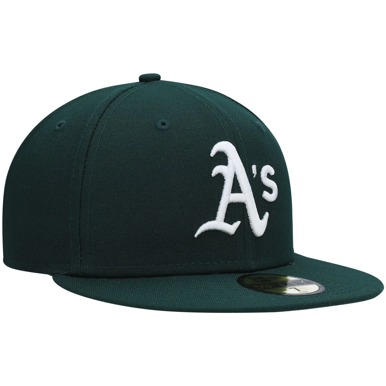 Men's Oakland Athletics New Era Green White Logo 59FIFTY Fitted Hat 5 Men's Oakland Athletics New Era Green White Logo 59FIFTY Fitted Hat - Image 3