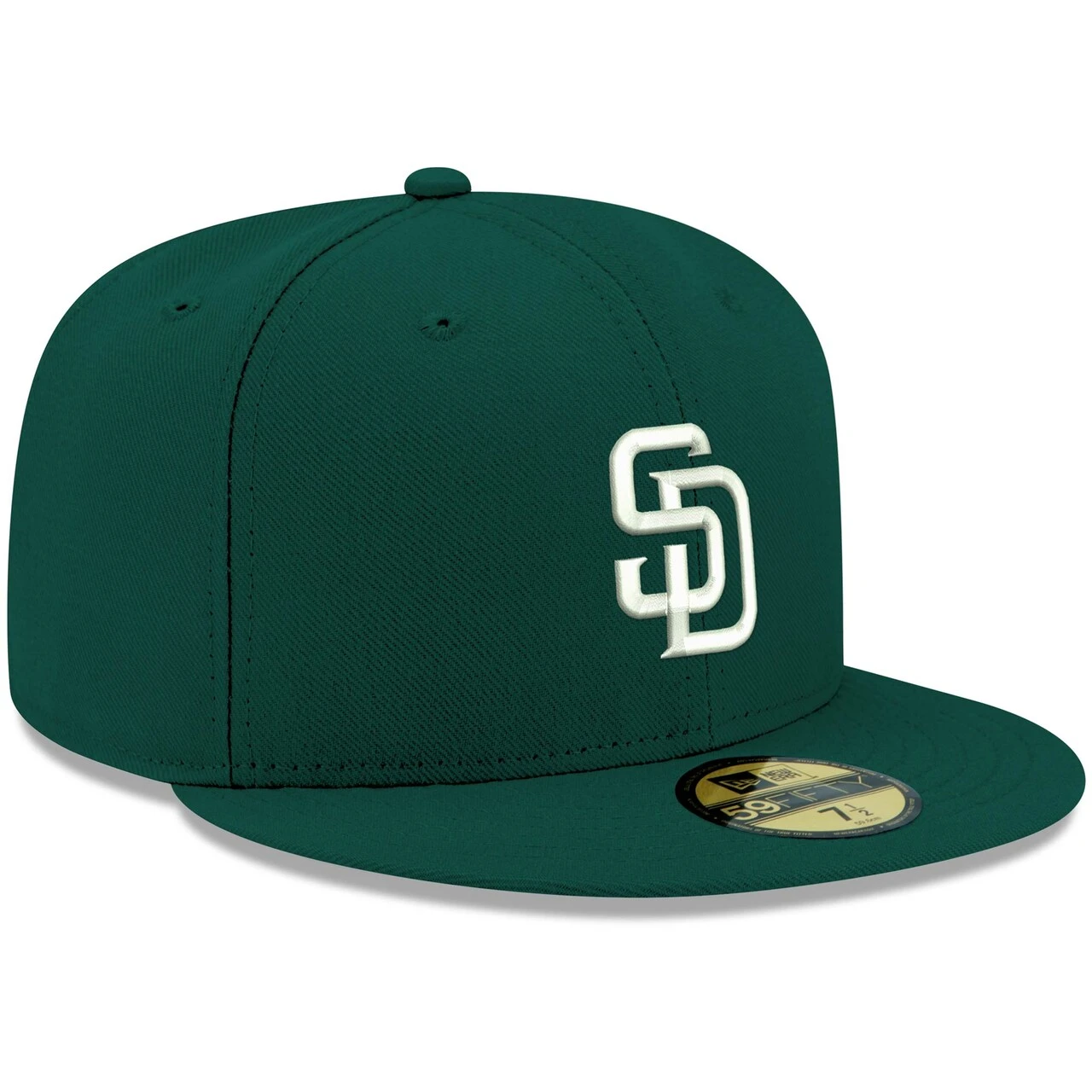 Men's San Diego Padres New Era Green White Logo 59FIFTY Fitted Hat 5 Men's San Diego Padres New Era Green White Logo 59FIFTY Fitted Hat - Image 3