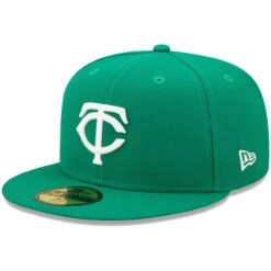 Men's Minnesota Twins New Era Kelly Green White Logo 59FIFTY Fitted Hat
