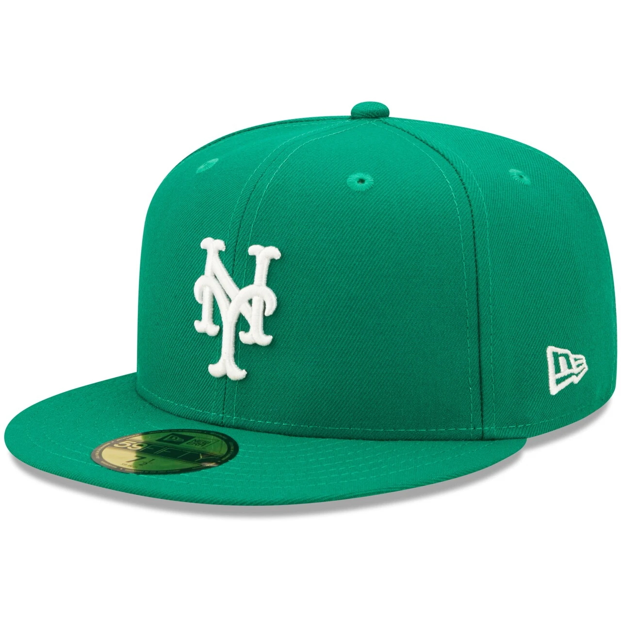 Men's New York Mets New Era Kelly Green White Logo 59FIFTY Fitted Hat 3 Men's New York Mets New Era Kelly Green White Logo 59FIFTY Fitted Hat