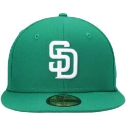 Men's San Diego Padres New Era Kelly Green White Logo 59FIFTY Fitted Hat -BigLeagueCaps Store mens new era kelly green san diego padres white logo 59fifty fitted hat pi4708000 altimages ff 4708060 ef3c5a77846437aaadbealt2 full