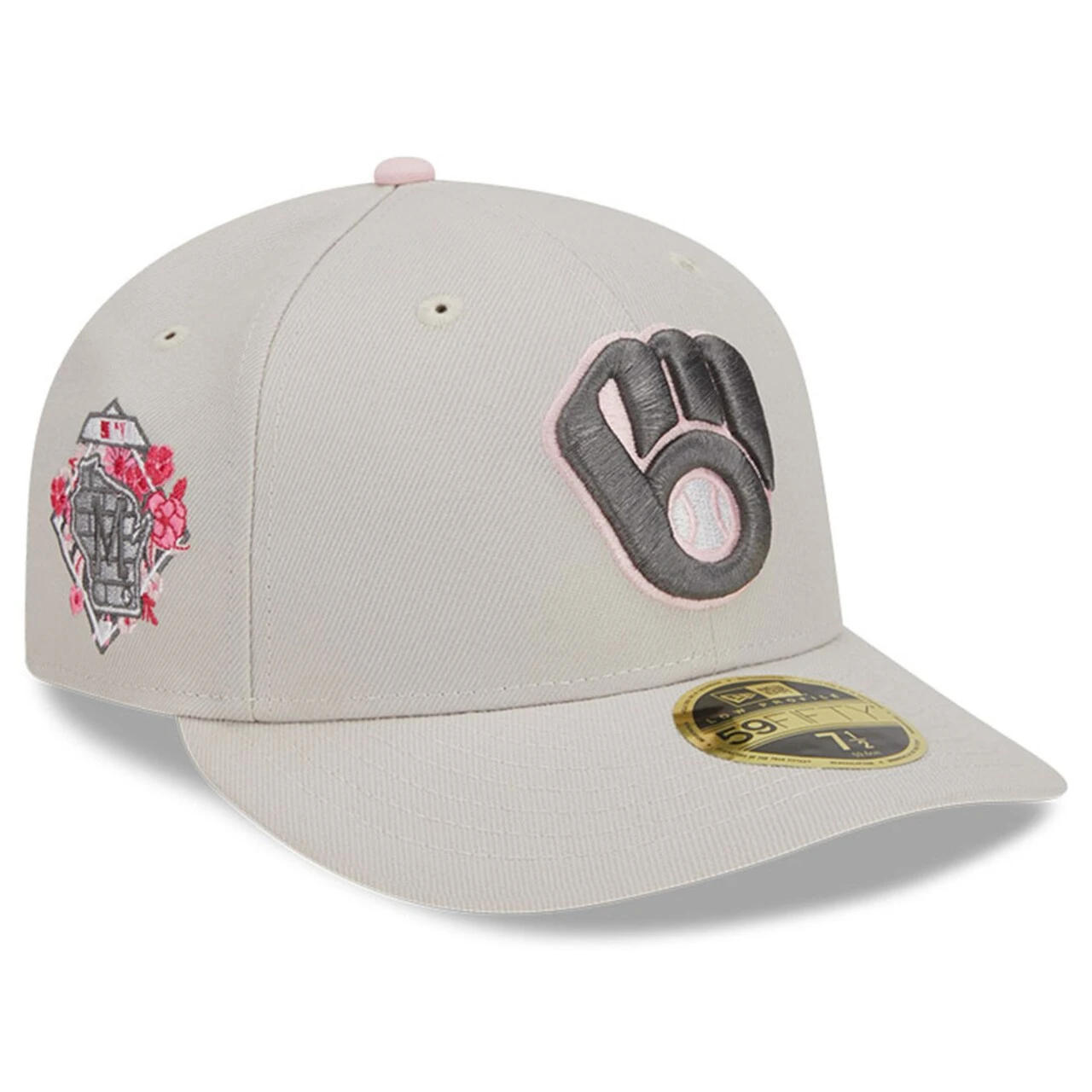 Men's Milwaukee Brewers New Era Khaki 2023 Mother's Day Low Profile 59FIFTY Fitted Hat 3 Men's Milwaukee Brewers New Era Khaki 2023 Mother's Day Low Profile 59FIFTY Fitted Hat