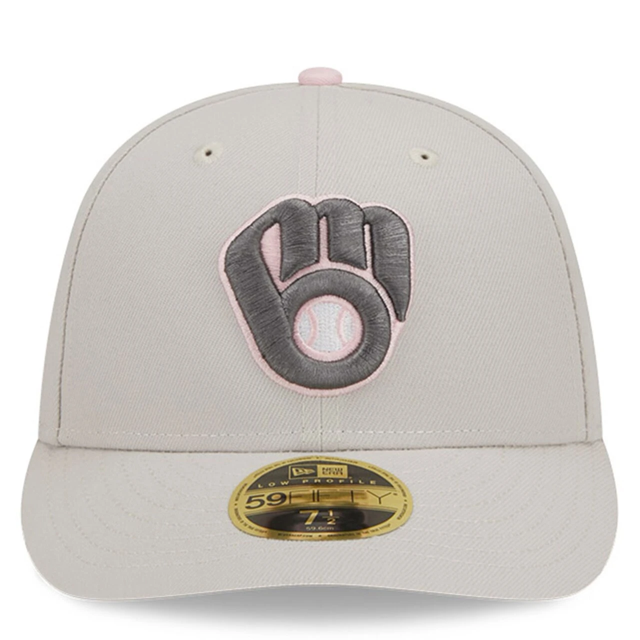 Men's Milwaukee Brewers New Era Khaki 2023 Mother's Day Low Profile 59FIFTY Fitted Hat 4 Men's Milwaukee Brewers New Era Khaki 2023 Mother's Day Low Profile 59FIFTY Fitted Hat - Image 2