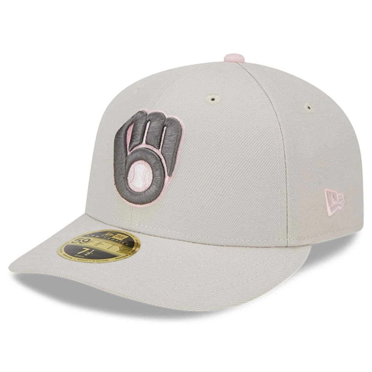 Men's Milwaukee Brewers New Era Khaki 2023 Mother's Day Low Profile 59FIFTY Fitted Hat 5 Men's Milwaukee Brewers New Era Khaki 2023 Mother's Day Low Profile 59FIFTY Fitted Hat - Image 3