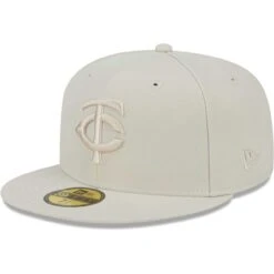 Men's Minnesota Twins New Era Khaki Tonal 59FIFTY Fitted Hat