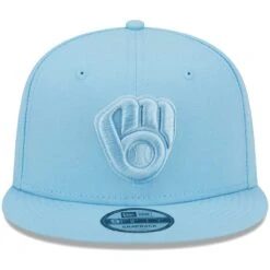 Men's Milwaukee Brewers New Era Light Blue Spring Color Basic 9FIFTY Snapback Hat -BigLeagueCaps Store mens new era light blue milwaukee brewers spring color basic 9fifty snapback hat ss5 p 5000326pv 2u juqyjuipx2mi5zmdhmu2v 7iycedxl0v7xuo2fpwbj