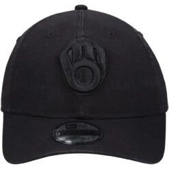 Front Page -BigLeagueCaps Store mens new era milwaukee brewers black on black core classic 9twenty adjustable hat pi4136000 altimages ff 4136927 81f7f7e052600636004ealt2 full