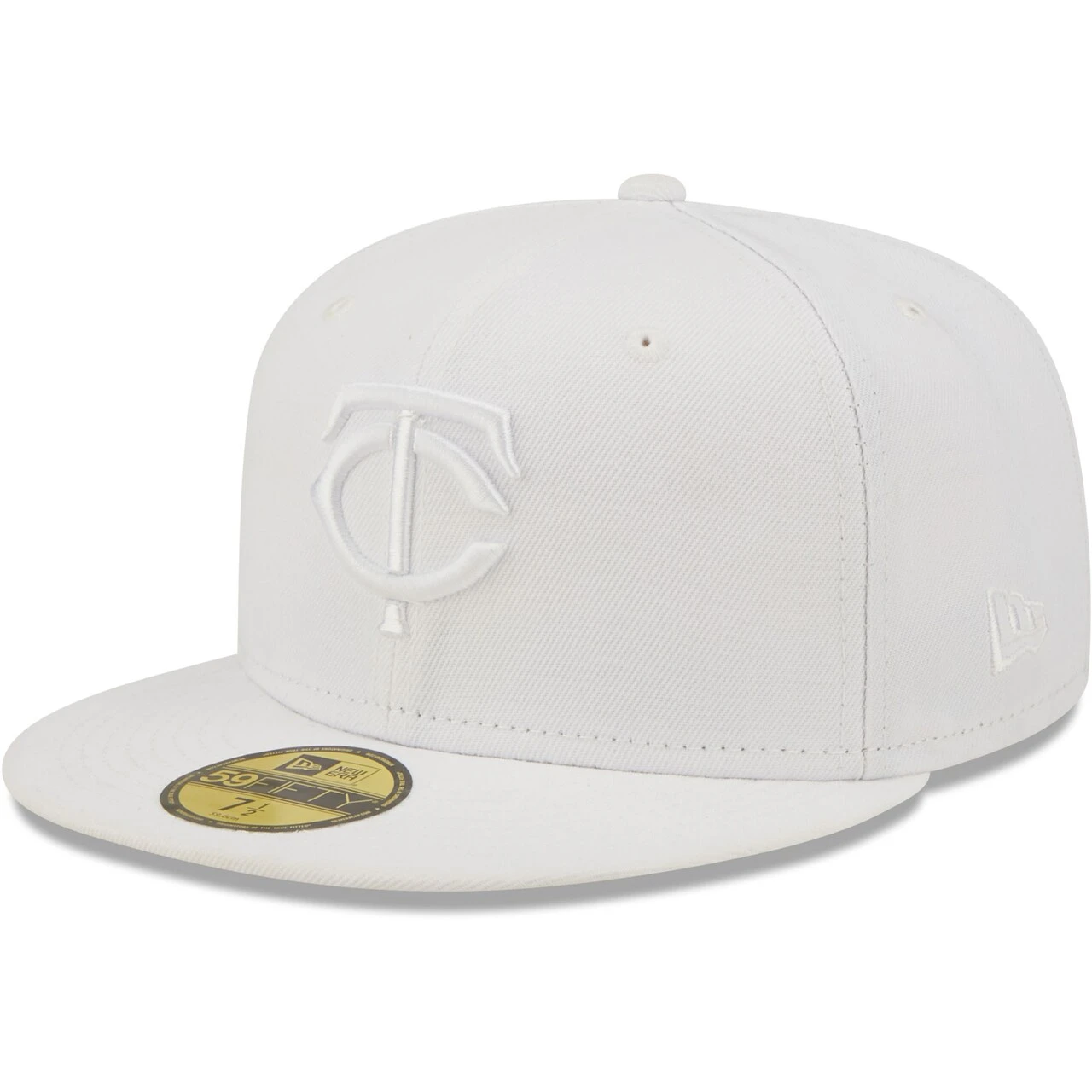 Men's Minnesota Twins New Era White On White 59FIFTY Fitted Hat 3 Men's Minnesota Twins New Era White On White 59FIFTY Fitted Hat