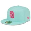 Men's San Diego Padres New Era Mint 2022 City Connect 59FIFTY Fitted Hat -BigLeagueCaps Store mens new era mint san diego padres 2022 city connect 59fifty fitted hat pi4464000 altimages ff 4464365 ac472b80ccac91e3b304alt1 full