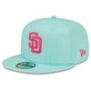 Men's San Diego Padres New Era Mint 2022 City Connect 9FIFTY Snapback Adjustable Hat -BigLeagueCaps Store mens new era mint san diego padres 2022 city connect 9fifty snapback adjustable hat pi4464000 altimages ff 4464387 69072597ad2372f9fb09alt1 full