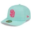 Men's San Diego Padres New Era Mint 2022 City Connect Low Profile 59FIFTY Fitted Hat -BigLeagueCaps Store mens new era mint san diego padres 2022 city connect low profile 59fifty fitted hat pi4464000 altimages ff 4464413 1d099c361a92e0942e51alt1 full