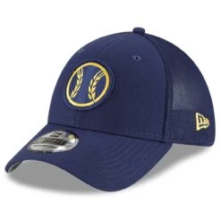 Men's Milwaukee Brewers New Era Navy 2023 Batting Practice 39THIRTY Flex Hat